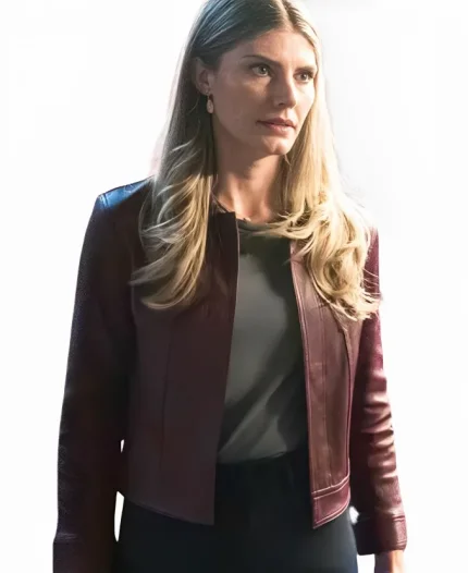 Addison Augustine Quantum Leap S02 Maroon Leather Jacket