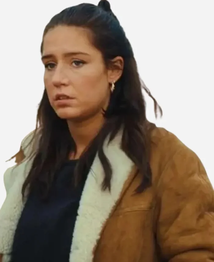 Adèle Exarchopoulos Wingwomen 2023 Leather Shearling Jacket