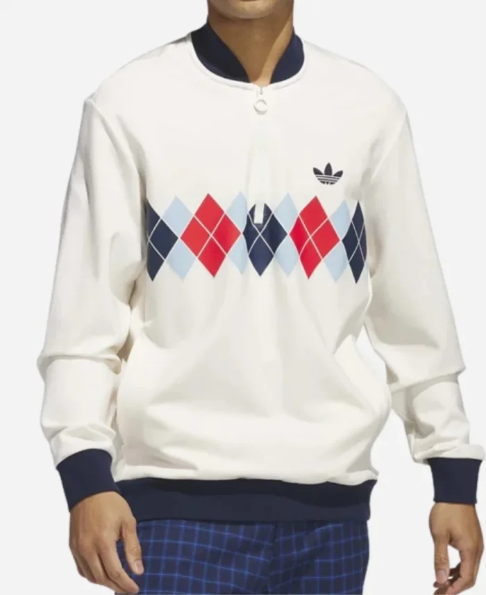 Adidas Originals Argyle Printed 14-Zip Sweatshirt