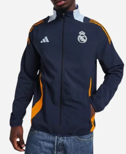 Adidas Real Madrid Presentation Blue Jacket For Sale