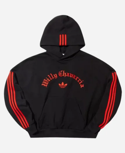 Adidas x Willy Chavarria SS25 Black & White Pullover Hoodie 