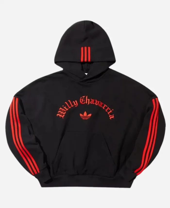 Adidas x Willy Chavarria SS25 Black & White Pullover Hoodie 