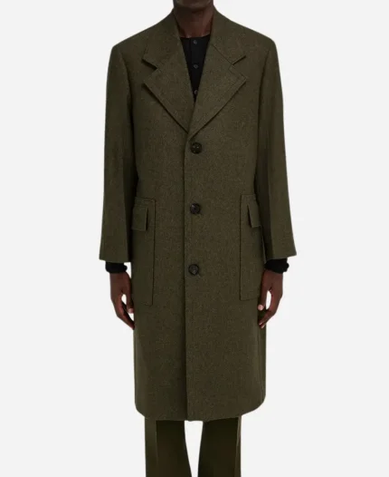Adrien Brody Movie The Brutalist 2025 László Tóth Brown Wool Coat