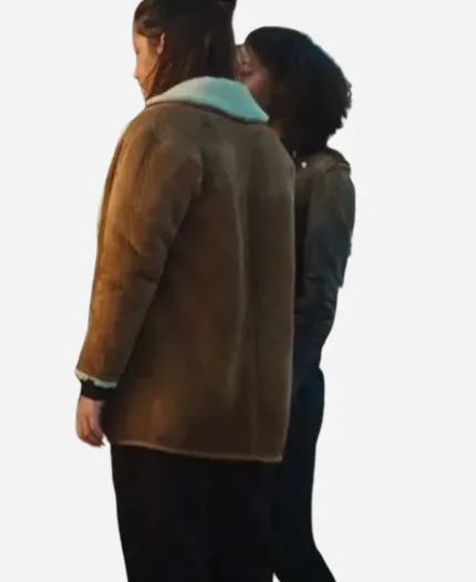 Alex Movie Adèle Exarchopoulos Wingwomen 2023 Shearling Brown Suede Leather Jacket