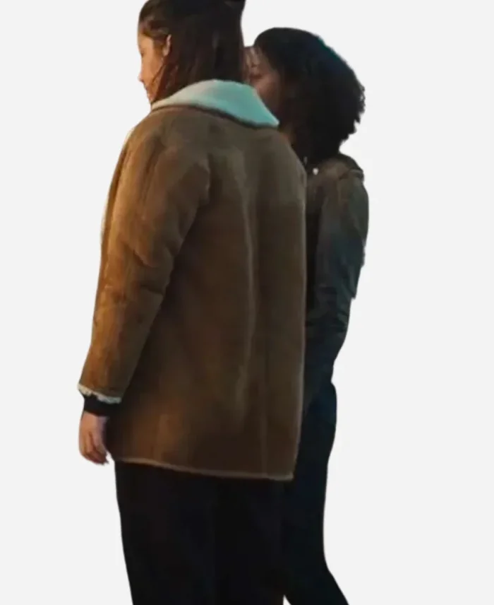 Alex Movie Adèle Exarchopoulos Wingwomen 2023 Shearling Brown Suede Leather Jacket