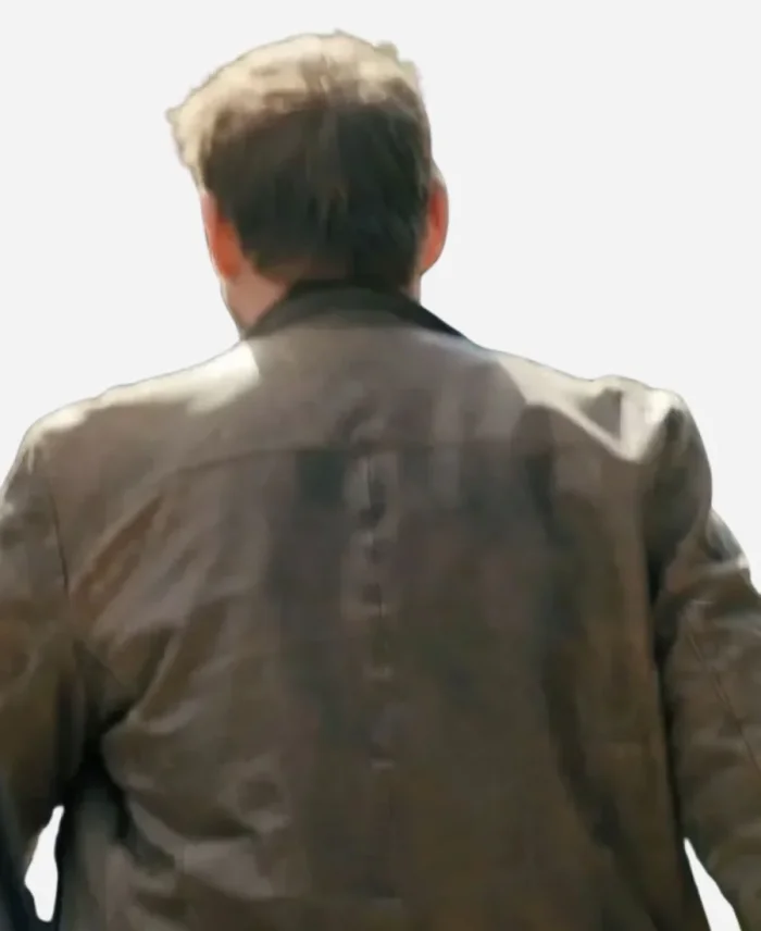 Ali Suliman Prime Target Brown Leather Jacket