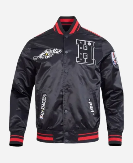 All-Star Game 2025 NBA Black Satin Jacket