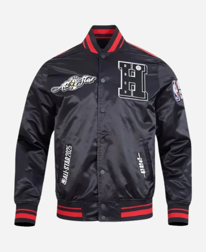 All-Star Game 2025 NBA Black Satin Jacket