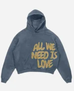 All We Need Is Love Hoodie In Blue