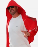 American Footballer Travis Kelce TNF Red Celine Tracksuit