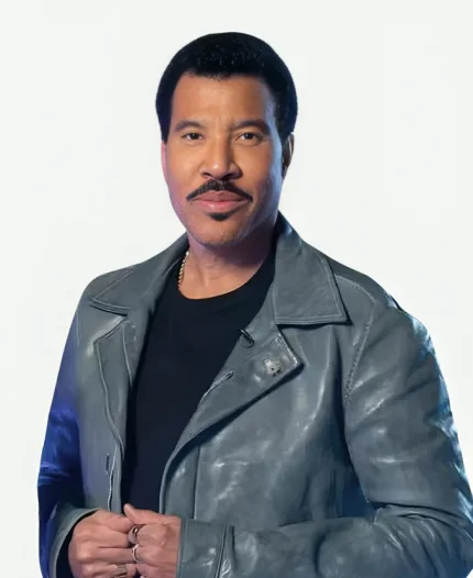 American Idol 2025 Judge Lionel Richie S23 Blue Biker Leather Jacket
