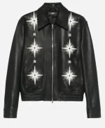 American Idol Season 23 Luke Bryan Stars Print Black Leather Jacket