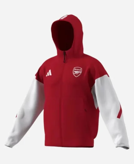 Arsenal adidas 202526 Anthem Red Full-Zip Jacket