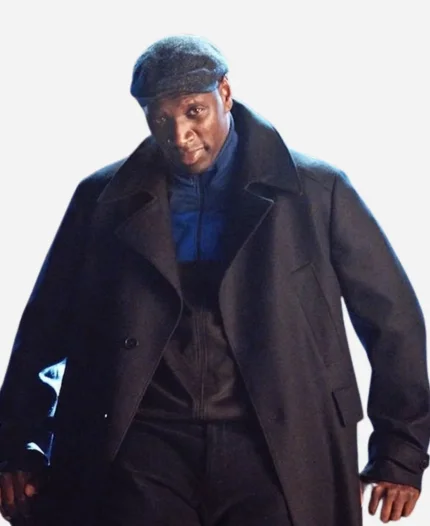 Assane Lupin Season 03 Omar Sy Black Trench Coat