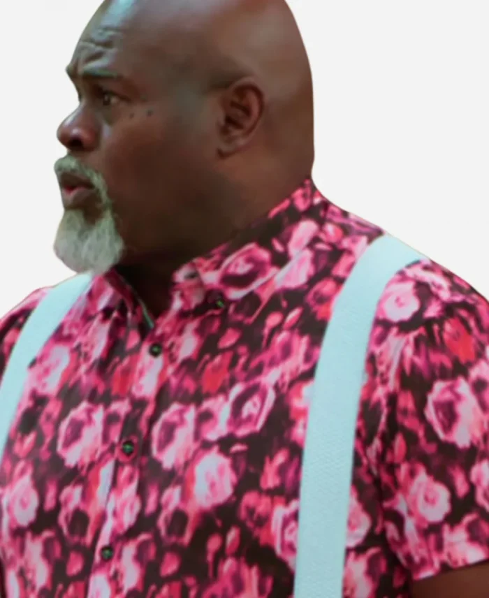 Assisted Living S05 Mr. Brown Pink Floral Print Shirt
