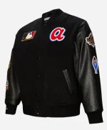 Atlanta Braves Black Blackout Varsity Jacket