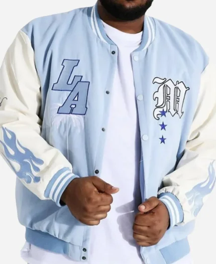 Baby Blue Varsity Jacket