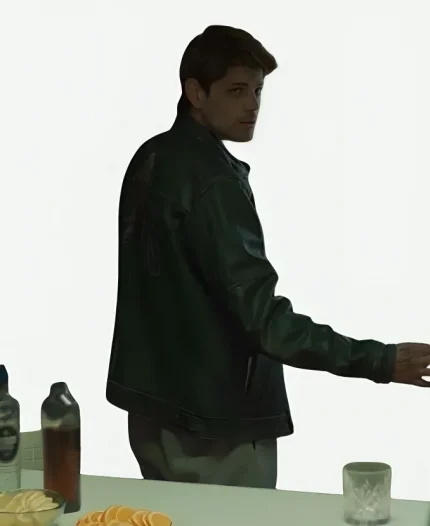 Bad Influence Alberto Olmo Green Leather Jacket