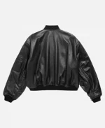 Balenciaga x Automobili Lamborghini Oversized Black Leather Bomber Jacket