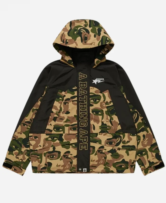 Bape x Kidsuper Snowboard Camo Hooded Jacket