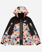 Bape x Kidsuper Snowboard Multicolor Camo Hooded Jacket