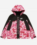 Bape x Kidsuper Snowboard Pink Camo Hooded Jacket