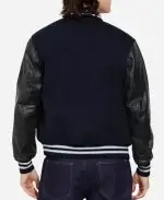 Baseball Coach Blue and Black Varsity Jacket
