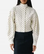 Belle The Label Polka Dot White Jacket For Women’s