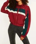 Beth Barnett TV-Series The Feud S01 Megan Trower Red Striped Jacket