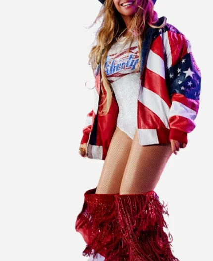 Beyonce Michael Hoban American Flag Jacket