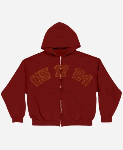 Billie Eilish Encore Maroon Hooded Jacket