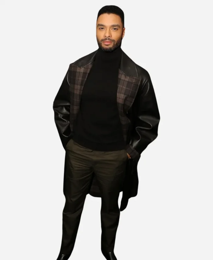 Black Bag 2025 Rege Jean Page Leather Coat