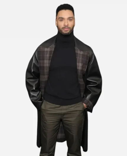 Black Bag Rege Jean Page Black Leather Coat