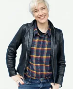 Bob Trevino Likes It Tracie Laymon Black Leather Jacket