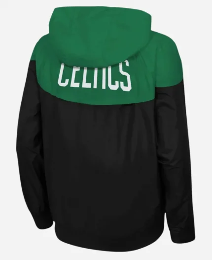 Boston Celtics Black and Green Lightweight Hooded Jacket