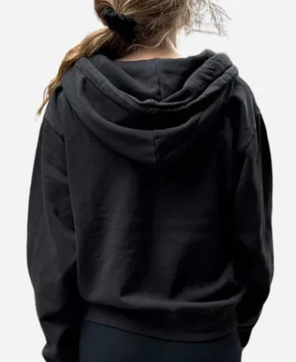 Brandy Melville Oversized Zip-Up Christy Black Hoodie