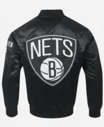 Brooklyn Nets NBA Satin Bomber Jacket