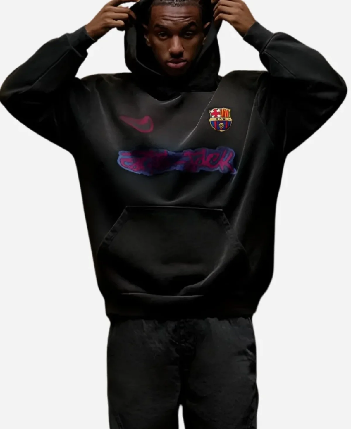 Travis Scott Cactus Jack Barcelona Pullover Black Hoodie