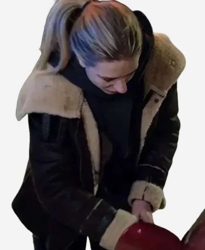 Carla Sehn TV Series The Are Murders 2025 Hanna Ahlander Black Shearling Leather Jacket