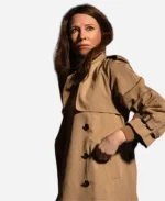 Cate Blanchett Movie Black Bag 2025 Kathryn St. Jean Beige Wool Trench Coat