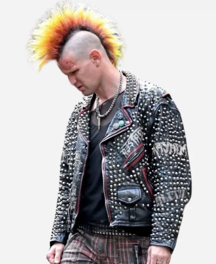 Caught Stealing 2025 Matt Smith Biker Leather Jacket