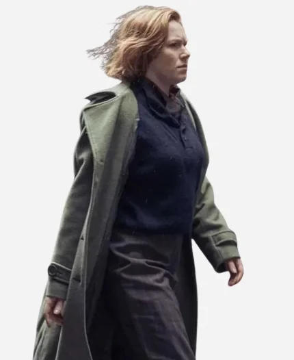 Charlotte Spencer Tv Series The Gold 2023 Nicki Jennings Grey Coat For Sale