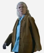 Charlotte Weston Movie Man with No Past 2025 Shelly Brown Suede Leather Jacket