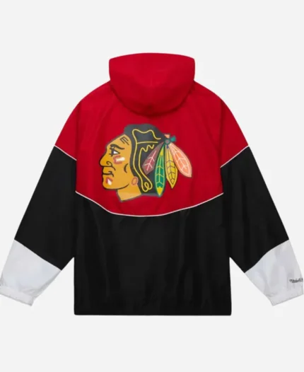 Chicago Blackhawks NHL 2025 Red and Black Windbreaker Hooded Jacket