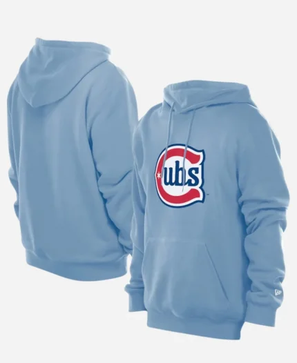 Chicago Cubs New Era Light Blue Star Alternative Logo Pullover Hoodie For Men’s