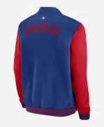 Chicago Cubs RoyalRed Dugout Full-Zip Bomber Jacket