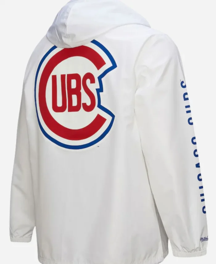 Chicago Cubs Vintage Hooded Coaches White Jacket