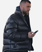 Chiefs Travis Kelce Black Puffer Jacket