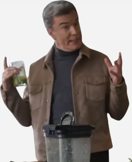 Christopher Shyer Movie Return to Office 2025 Brown Jacket