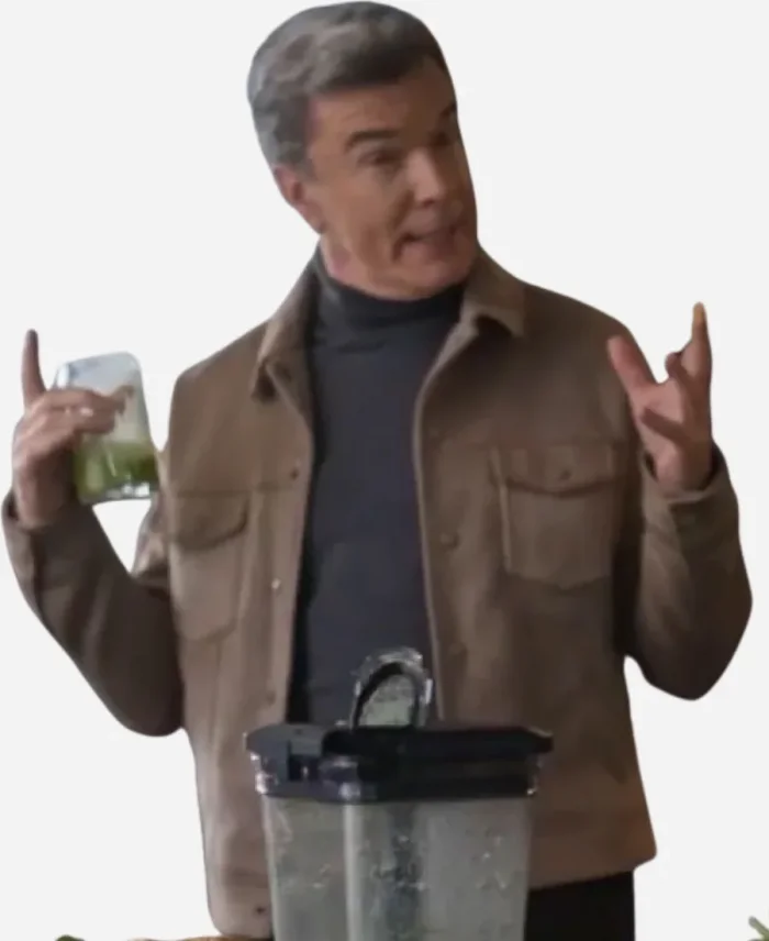 Christopher Shyer Movie Return to Office 2025 Brown Jacket
